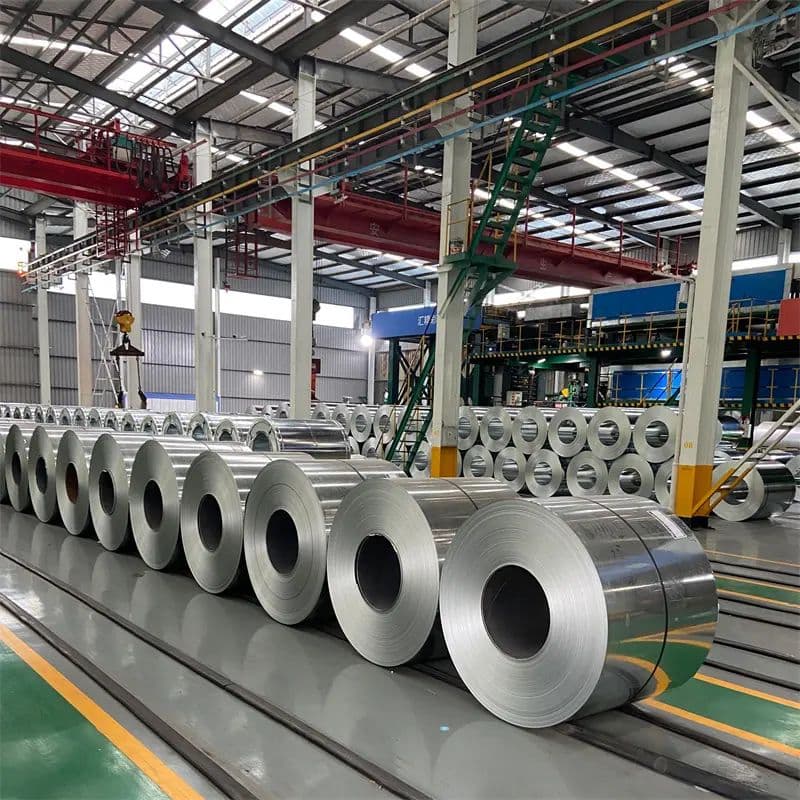 The coil line running down the length of the works